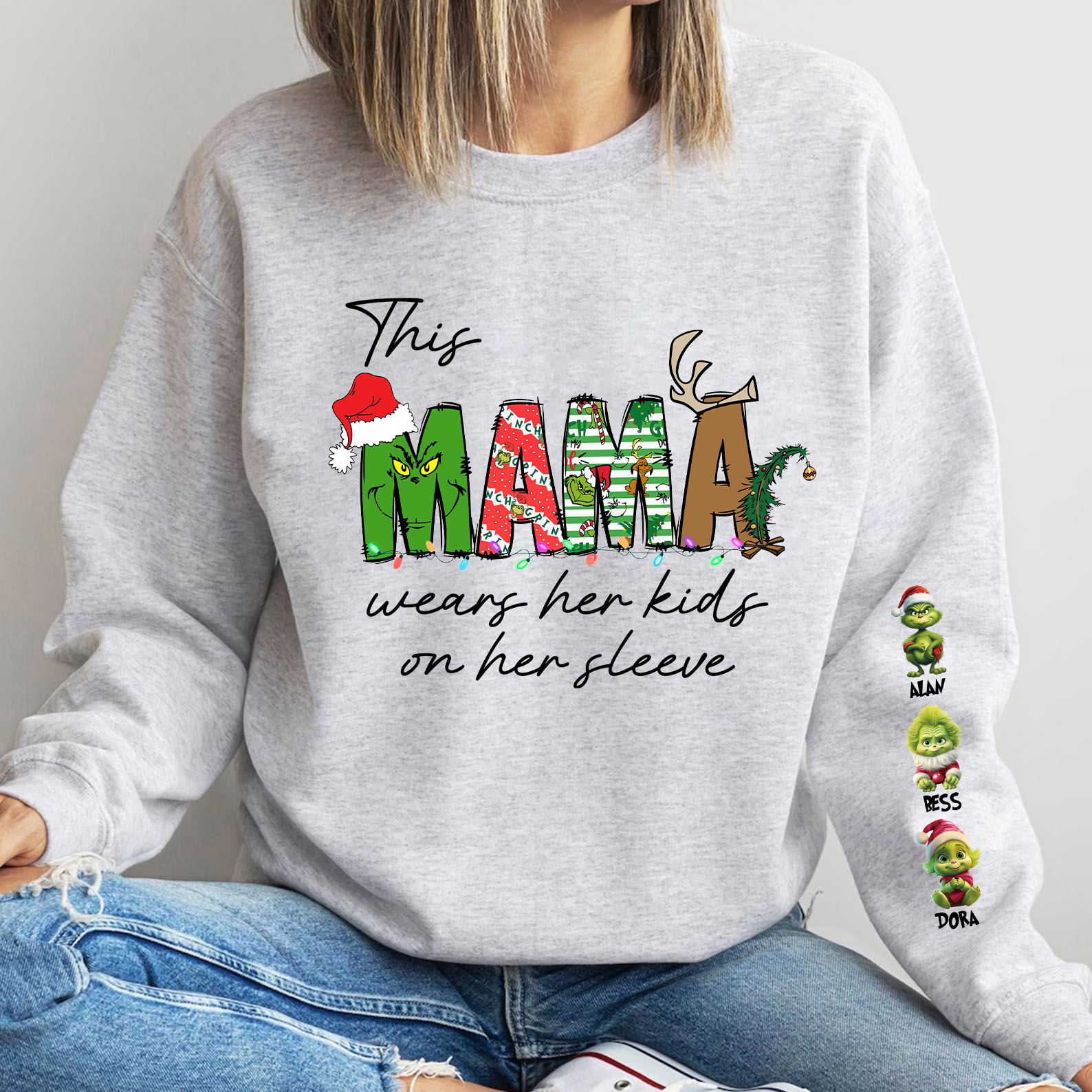 Custom Christmas MAMA T-Shirt/Sweatshirt/Hoodie