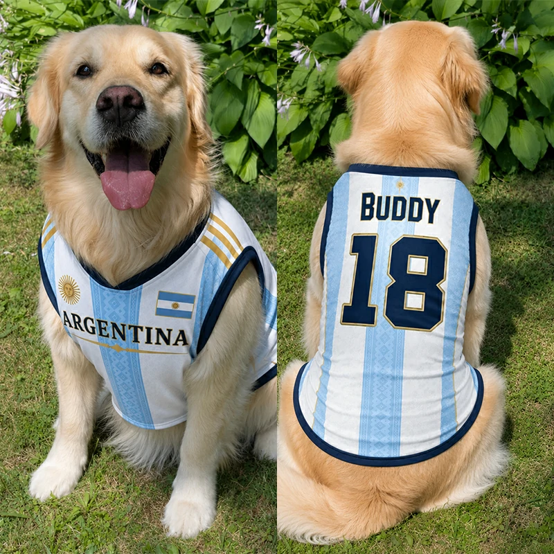Custom World Cup Football Pet Jersey Collection