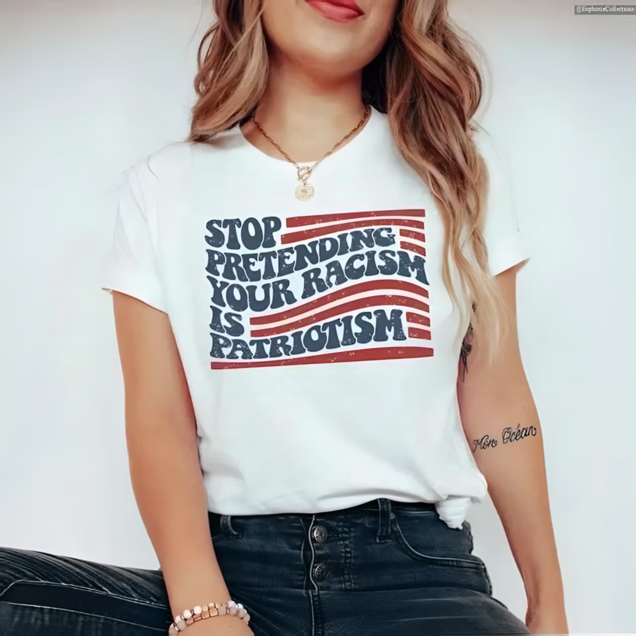 Anti - Racism Callout” Patriotism vs Racism Graphic Tee | Social Justice Shirt
