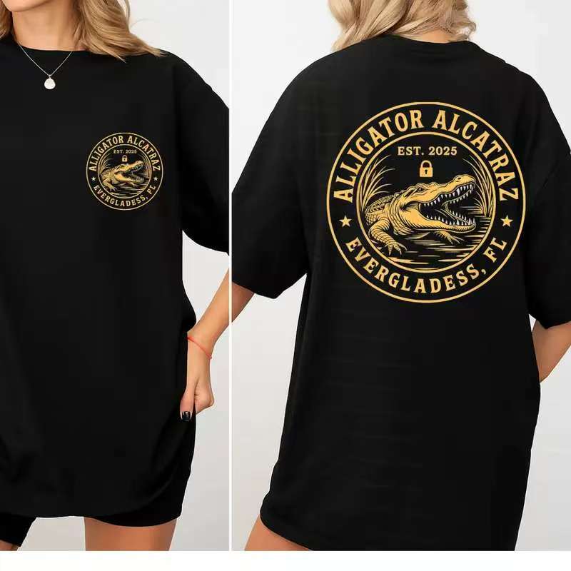 “Florida Wild Pride” Alligator Alcatraz Badge Tee
