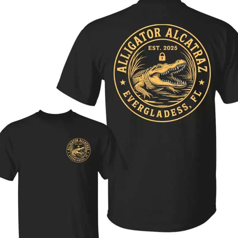 “Florida Wild Pride” Alligator Alcatraz Badge Tee