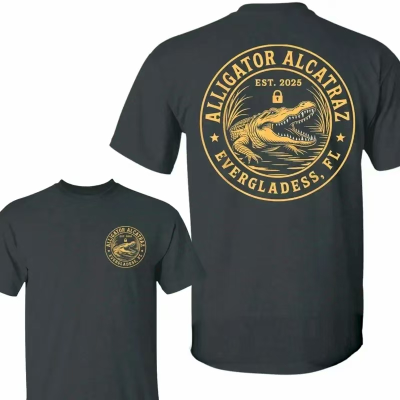 “Florida Wild Pride” Alligator Alcatraz Badge Tee