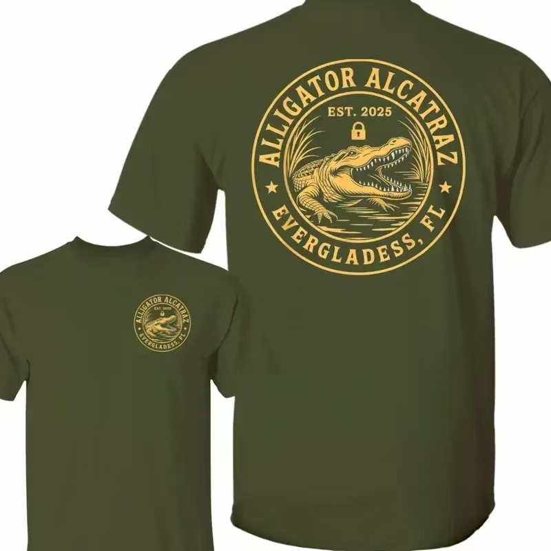 “Florida Wild Pride” Alligator Alcatraz Badge Tee
