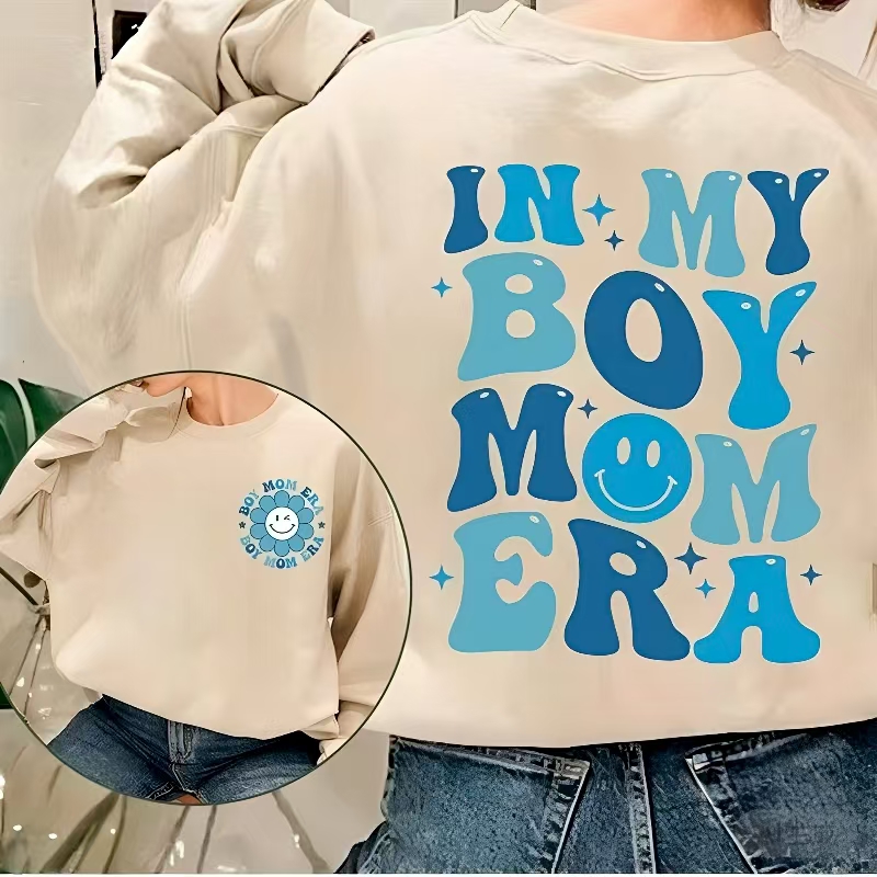 “Boy Mom Era” Retro Groovy Graphic Tee