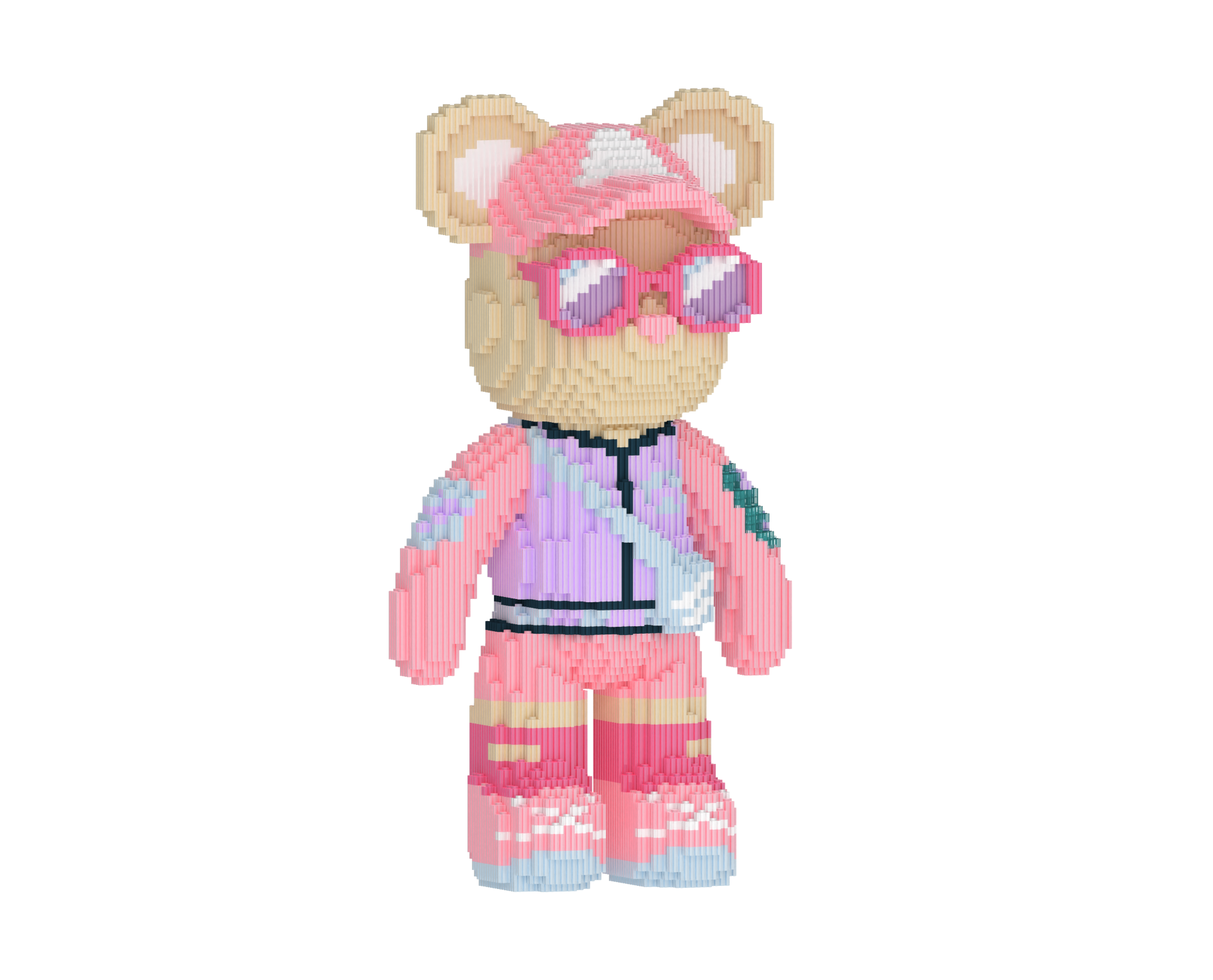 Back bag Toy Bear Building Blocks Kit