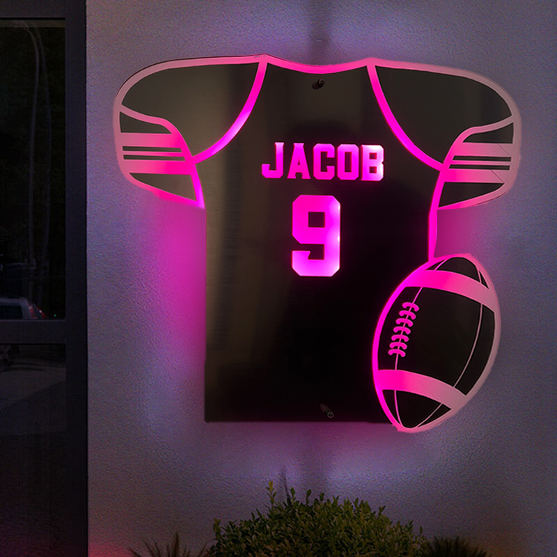 Personalized LED Cool Mirror Lights For Boxing Fans