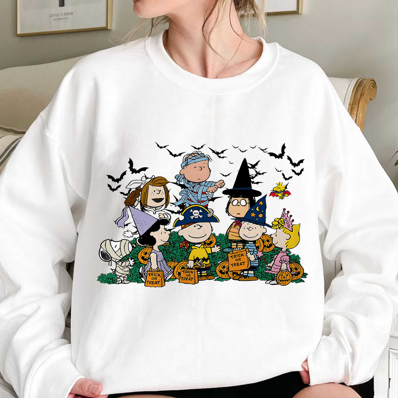 Halloween Peanuts Characters Trick or Treat Shirt