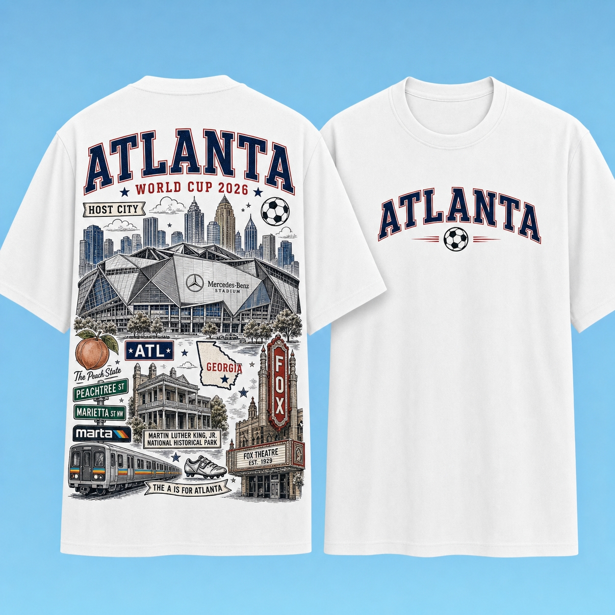 2026 World Cup Host City Tee – Retro Double-Sided Print