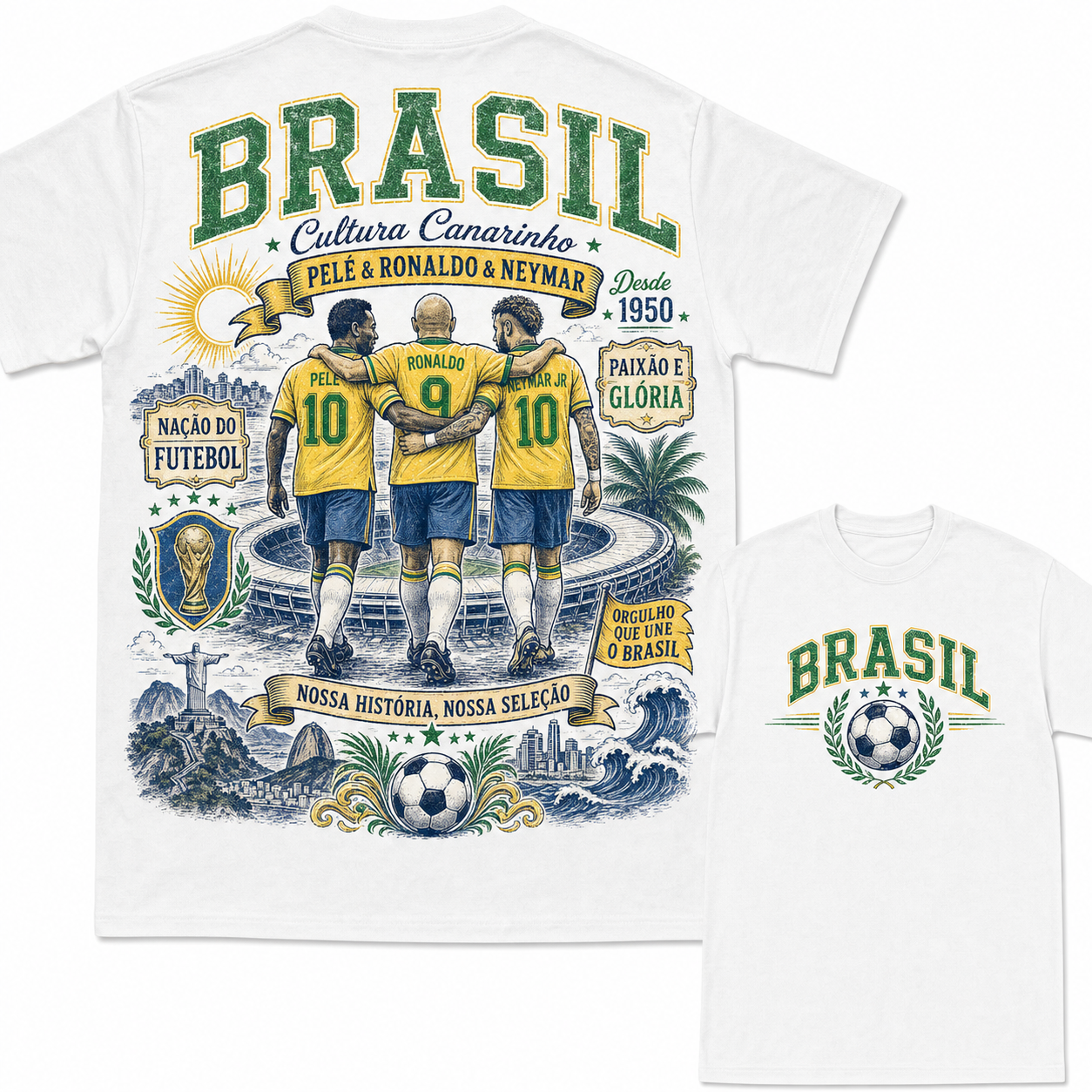National Soccer Heritage Graphic T-Shirt 100% Cotton