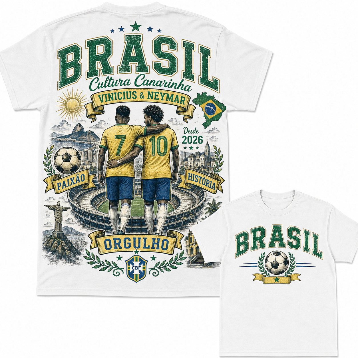 National Soccer Heritage Graphic T-Shirt 100% Cotton