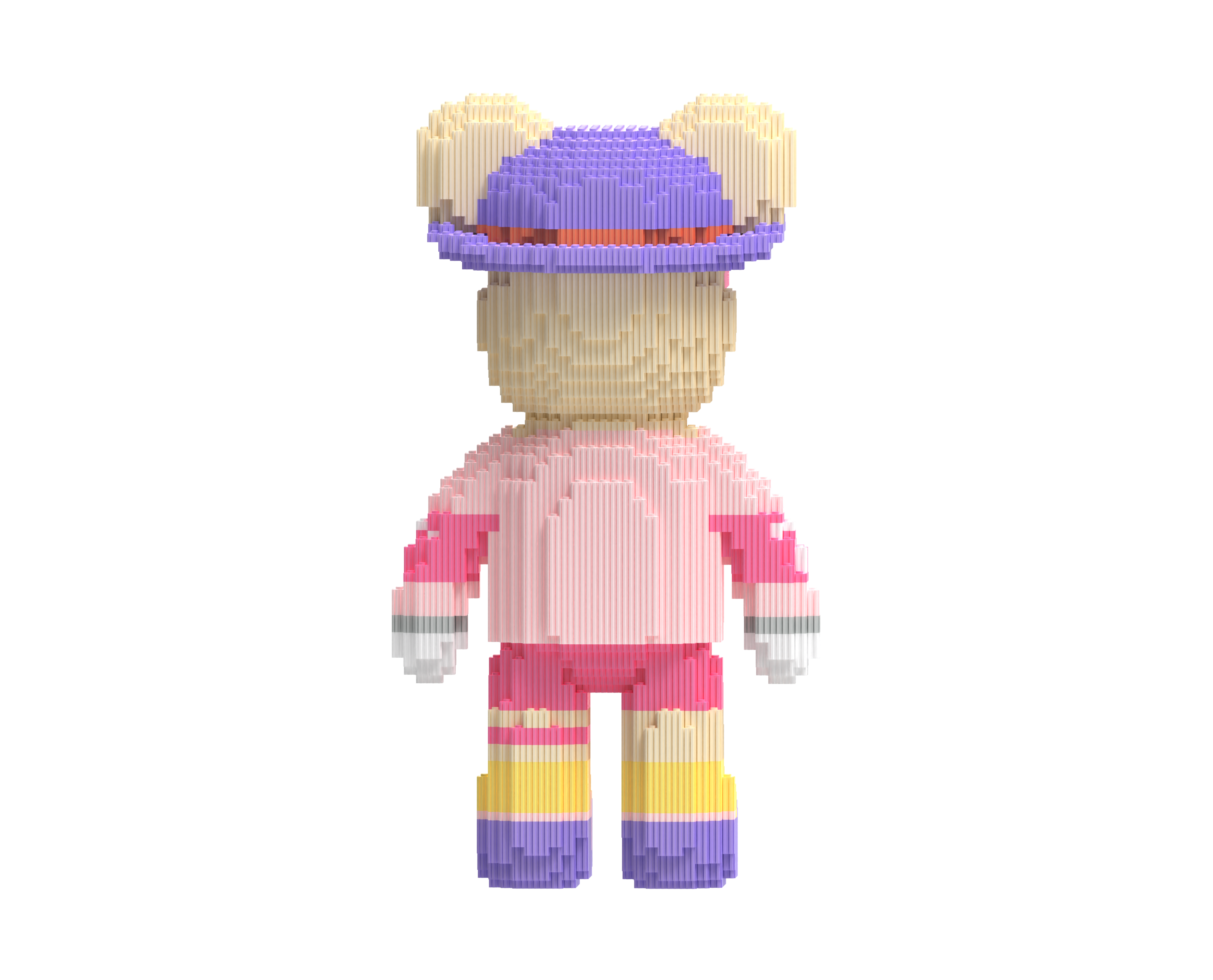 Love Robet Blue Toy Bear Building Blocks Kit