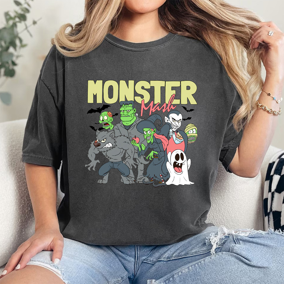 Monster Mash Adult Halloween Shirt