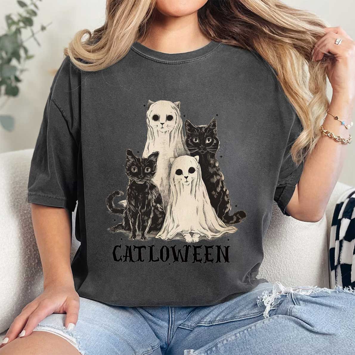 Funny Halloween Catloween Shirt