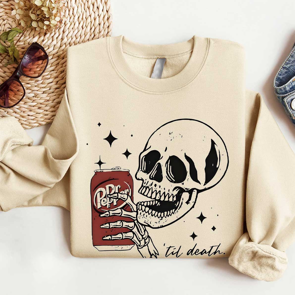 Halloween Skull Drink Sweatshirt