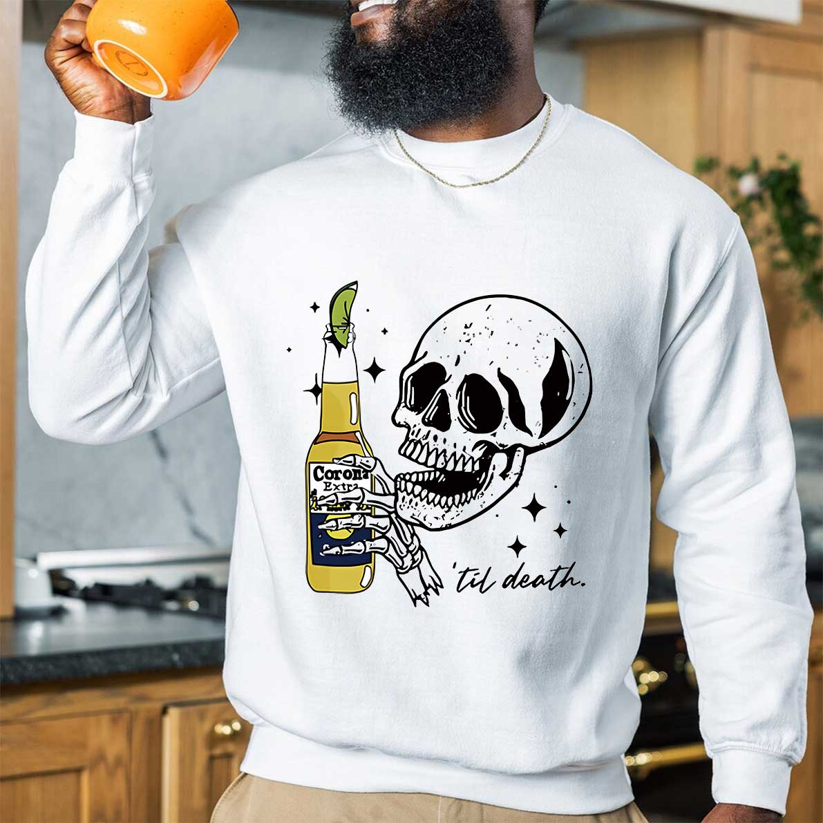 Halloween Skull Drink Sweatshirt