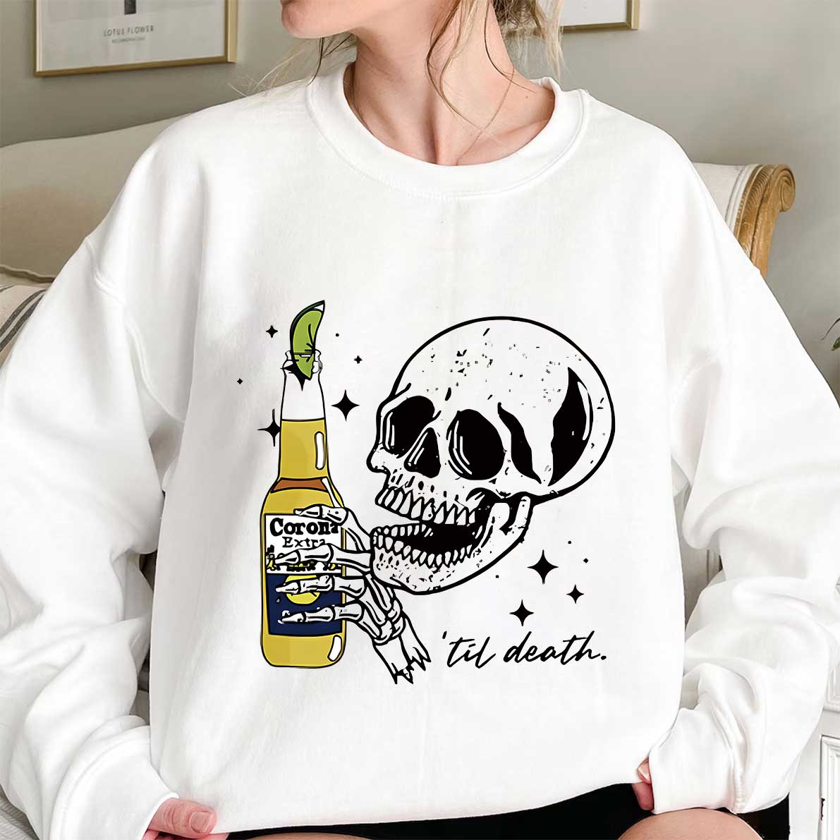 Halloween Skull Drink Sweatshirt