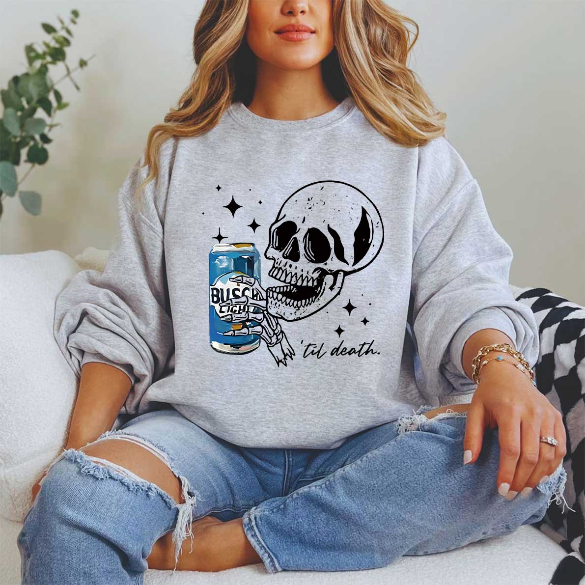 Halloween Skull Drink Sweatshirt