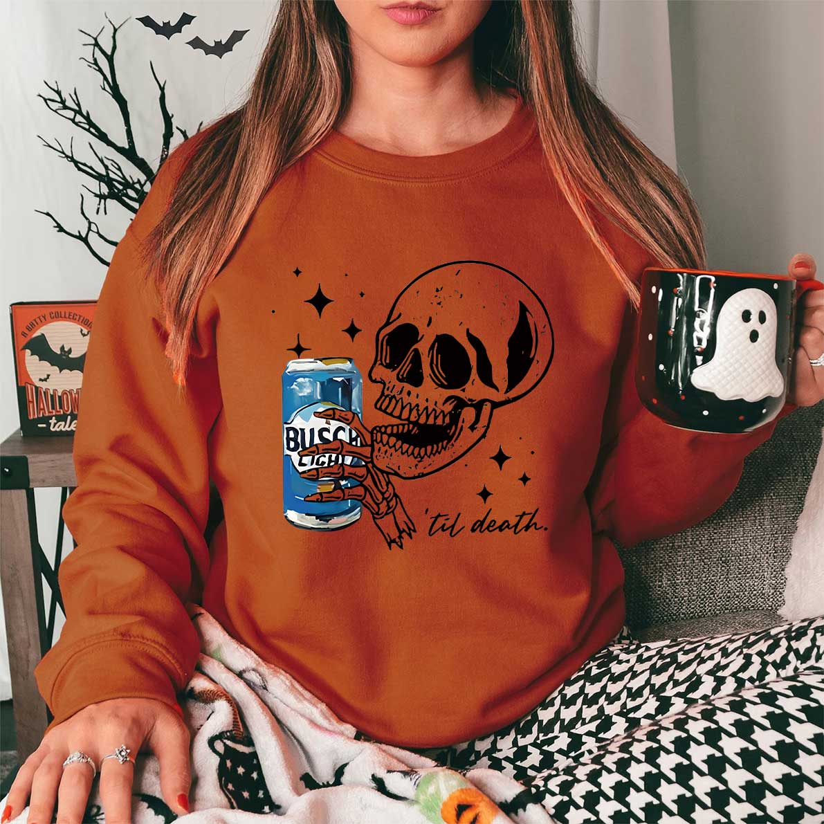 Halloween Skull Drink Sweatshirt