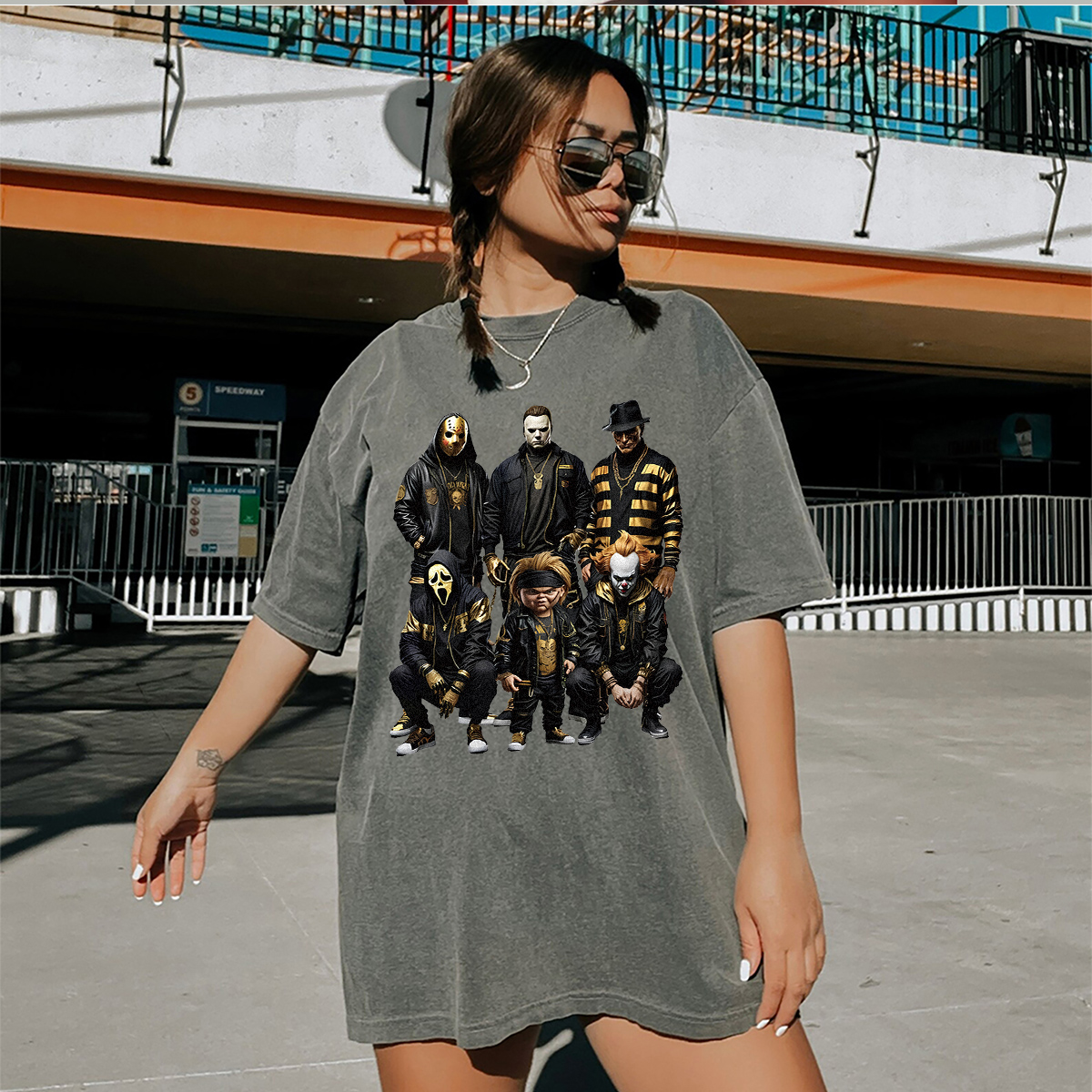 Washed Retro Style Sweatshirt