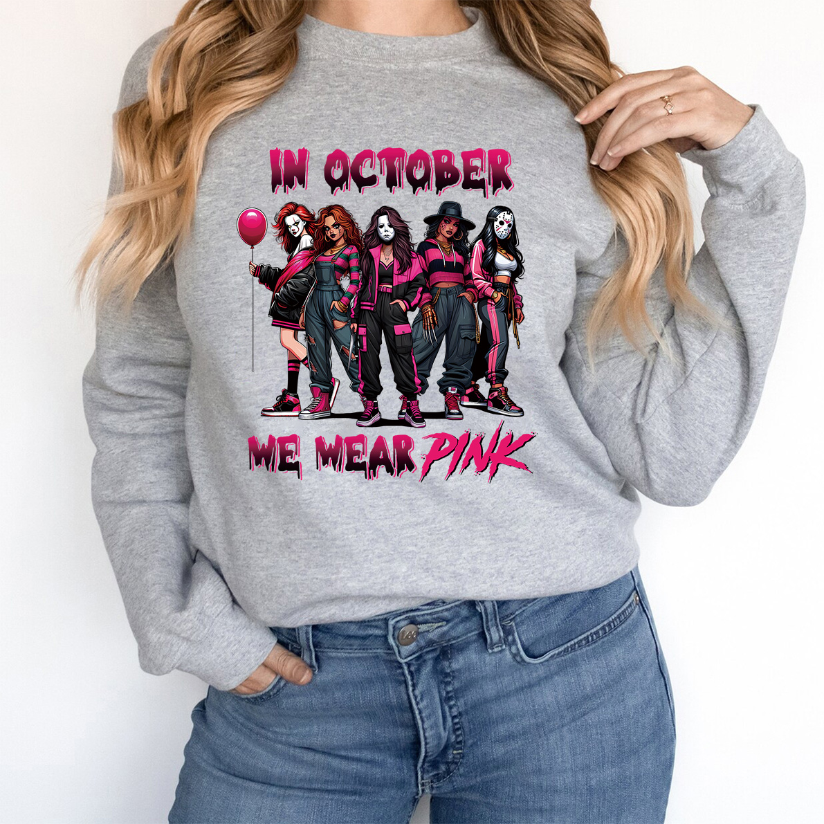 In October We Wear Pink Halloween Shirt