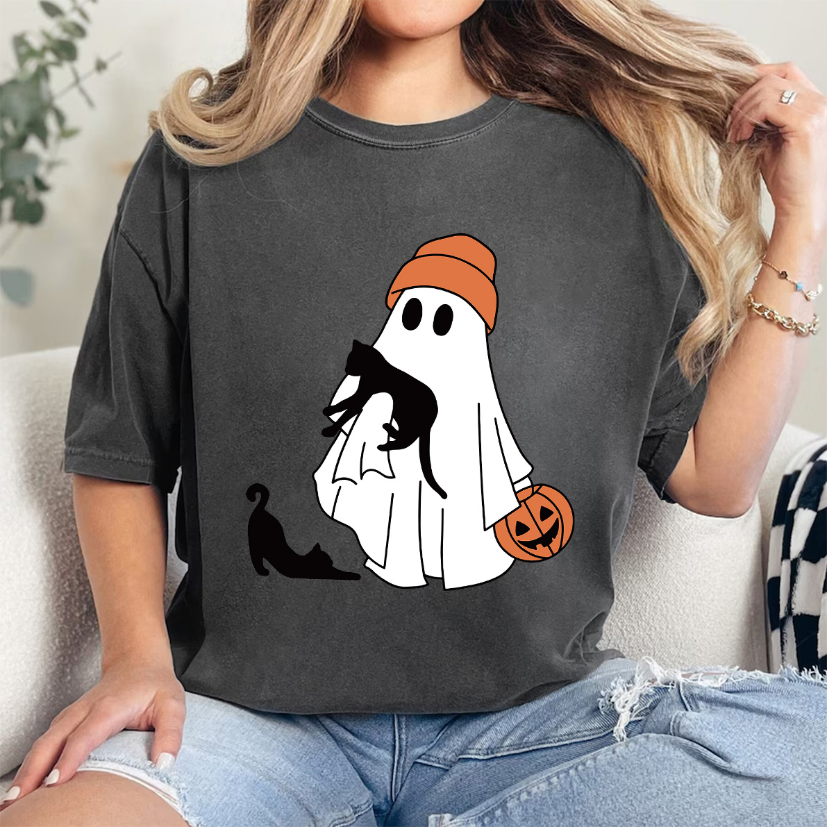 Ghost with Cats Shirt
