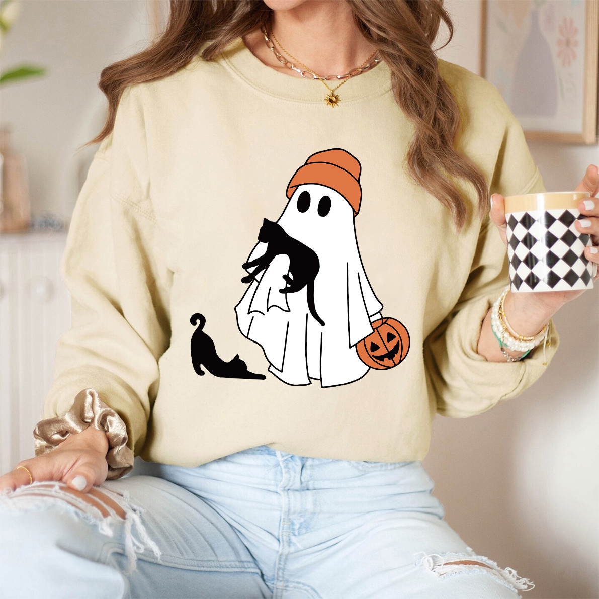 Ghost with Cats Shirt
