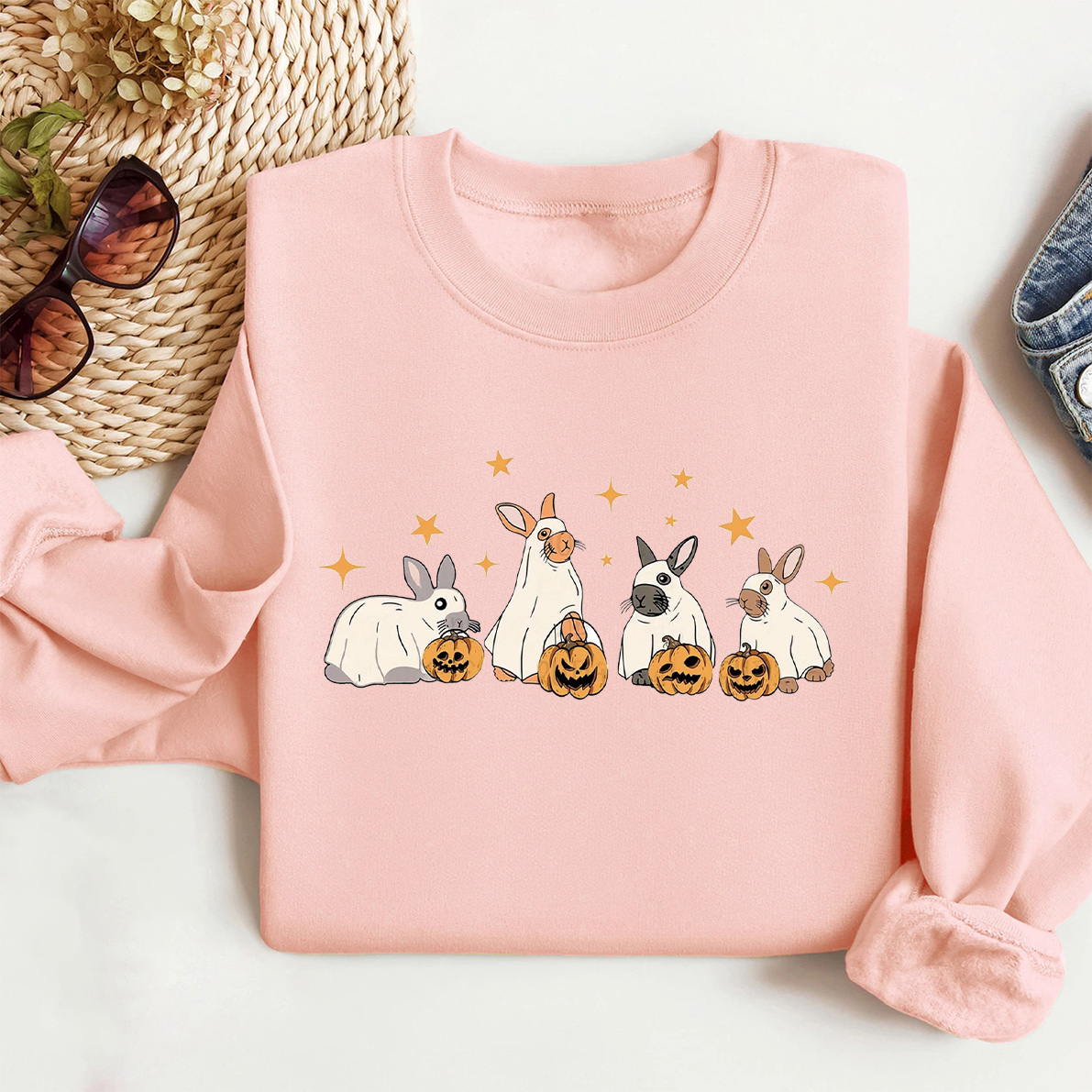 Cute rabbit ghost Hallowee Shirt