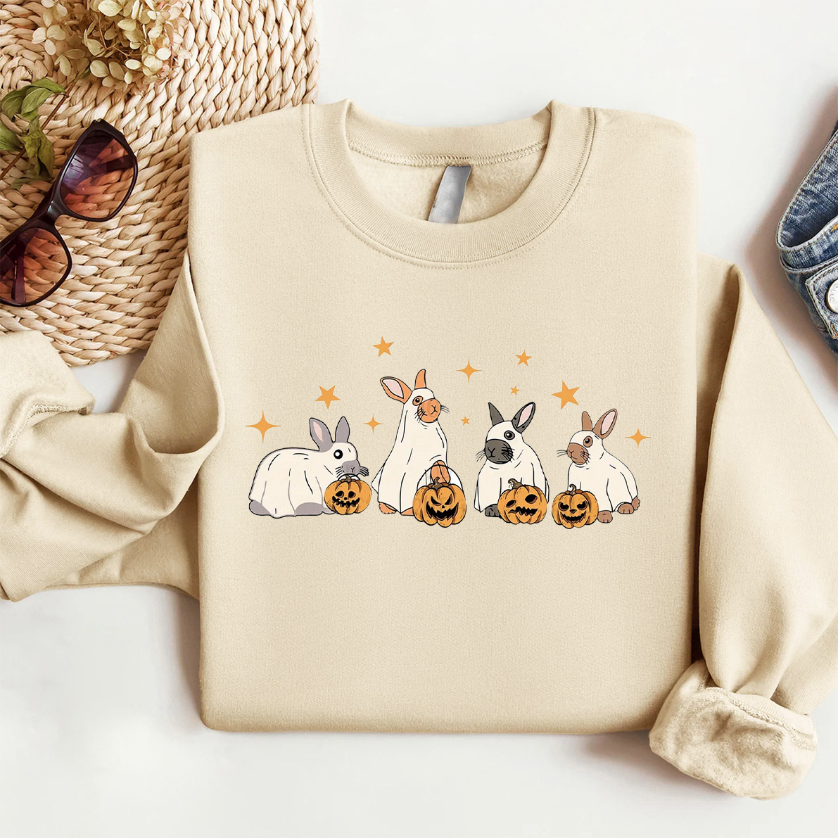 Cute rabbit ghost Hallowee Shirt