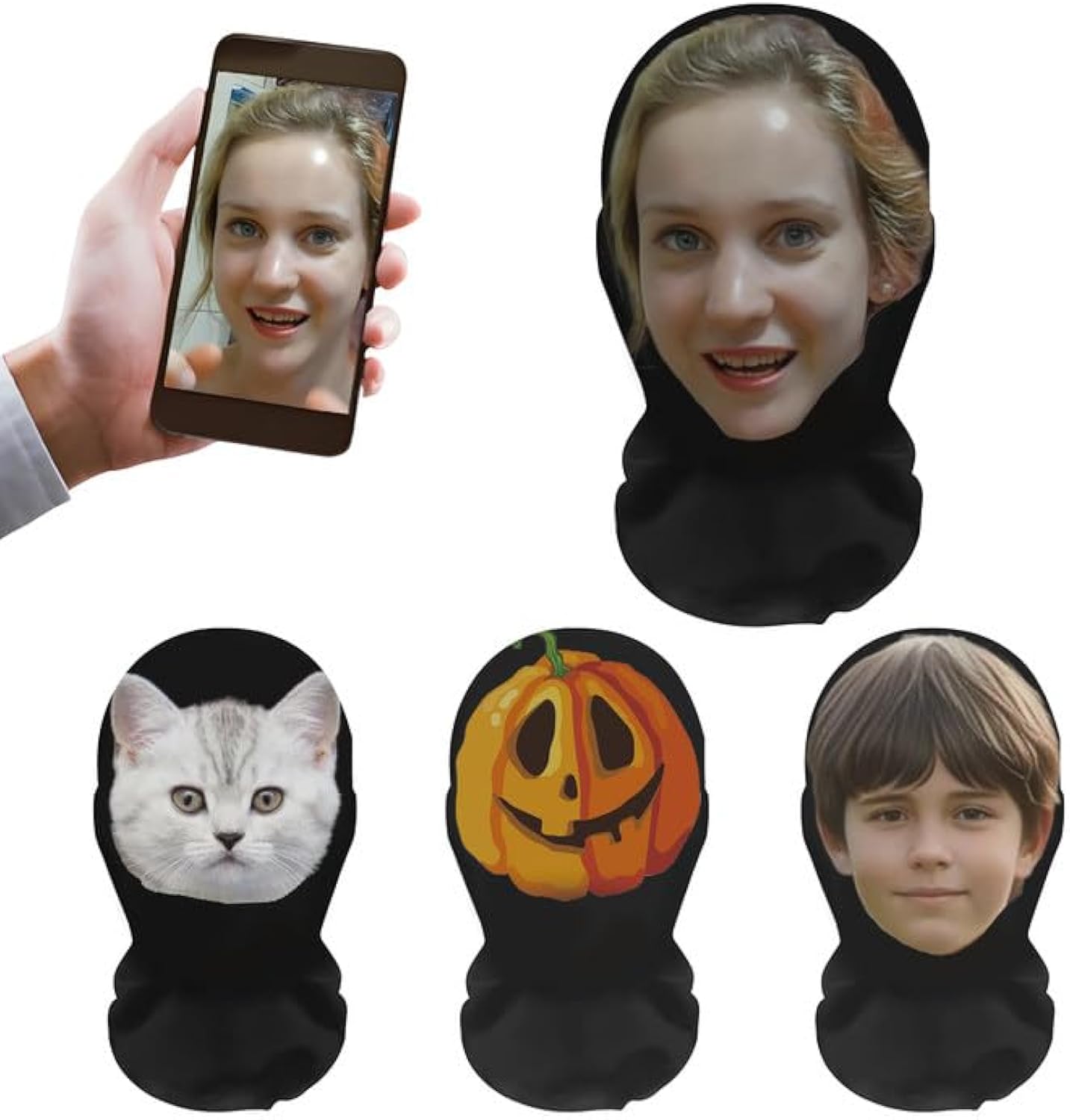 Custom Funny Full Face Mask With Face Personalized Photo