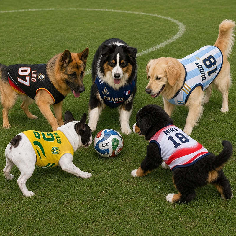 Custom World Cup Football Pet Jersey Collection