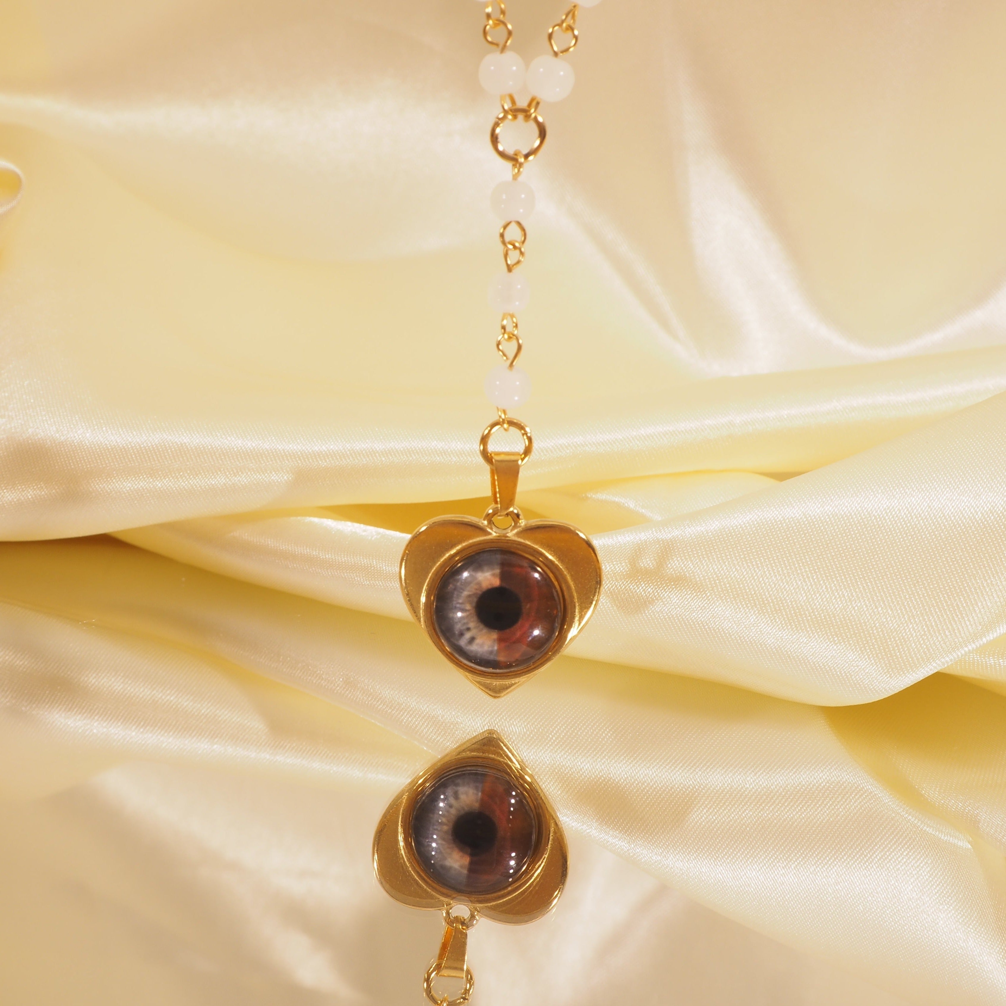 Custom Couple Eyes  Necklace