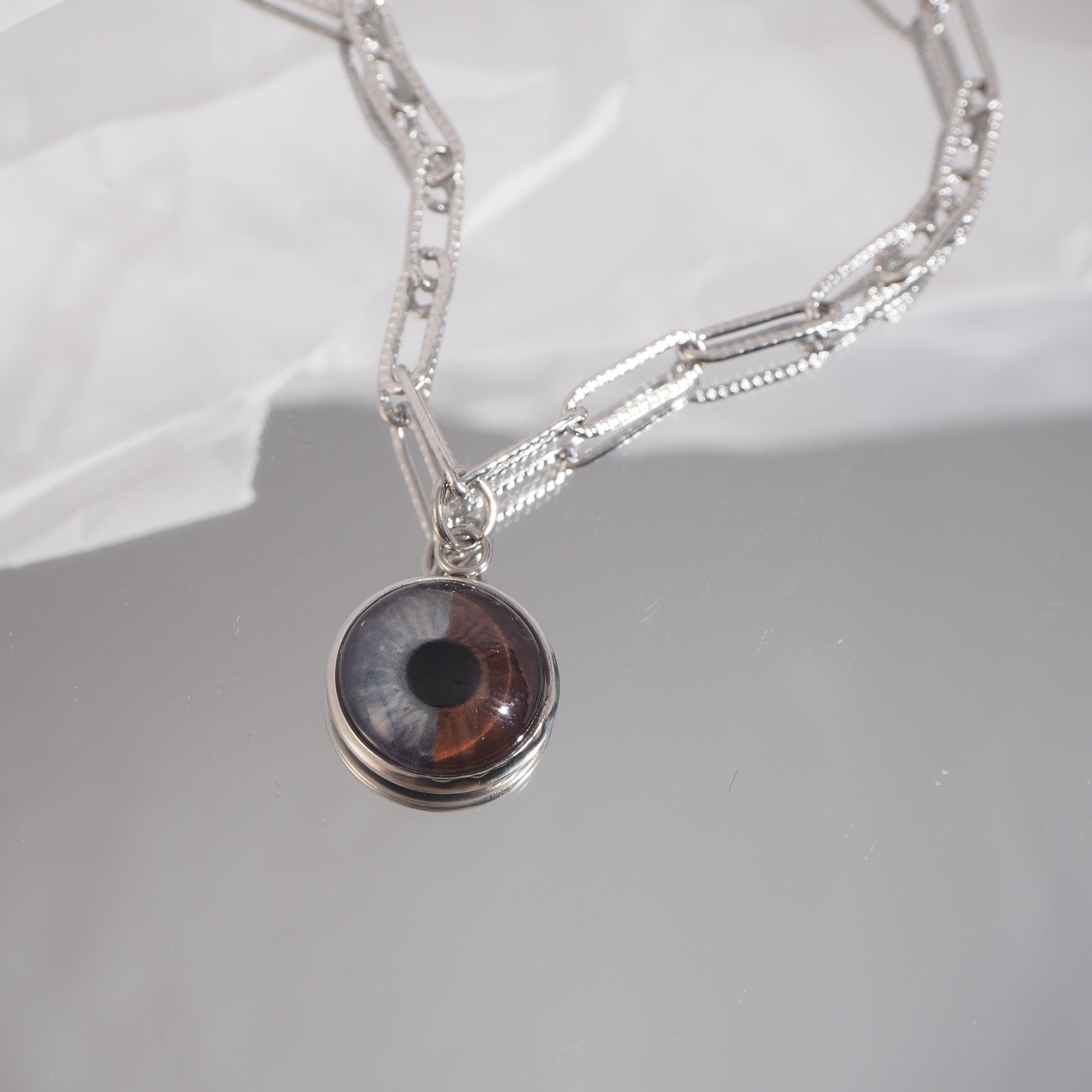 Custom Couple Eyes  Necklace