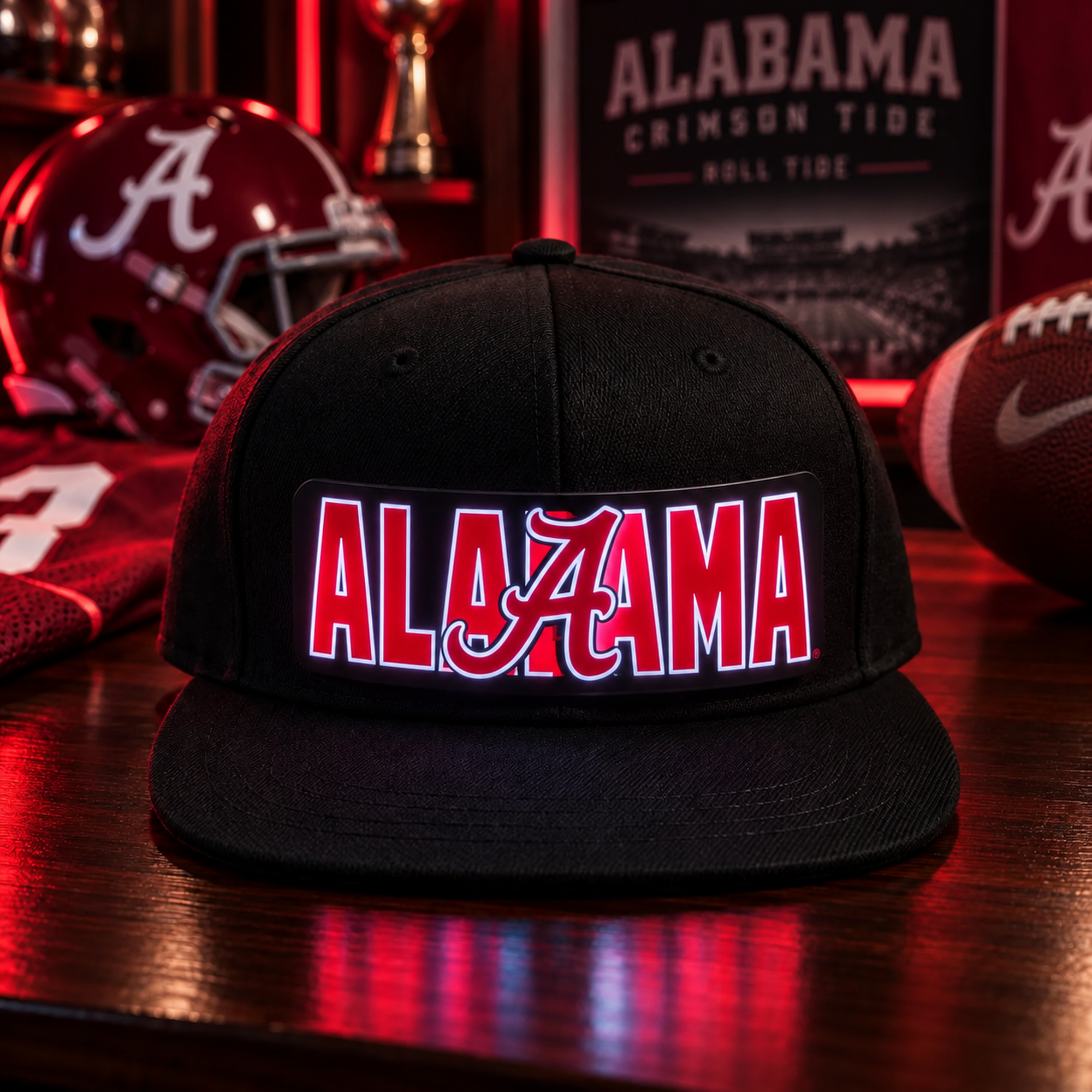 College Football LED Light-Up Snapback Cap