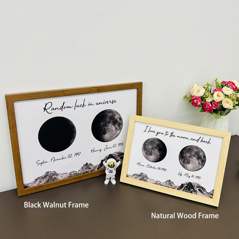 50%OFF🌔Custom Birth Moon Phases Print Frame