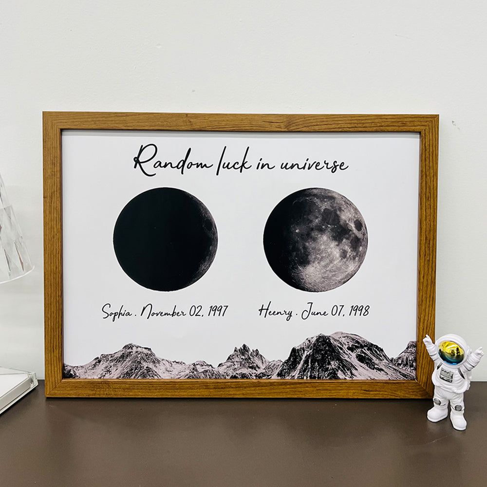 50%OFF🌔Custom Birth Moon Phases Print Frame
