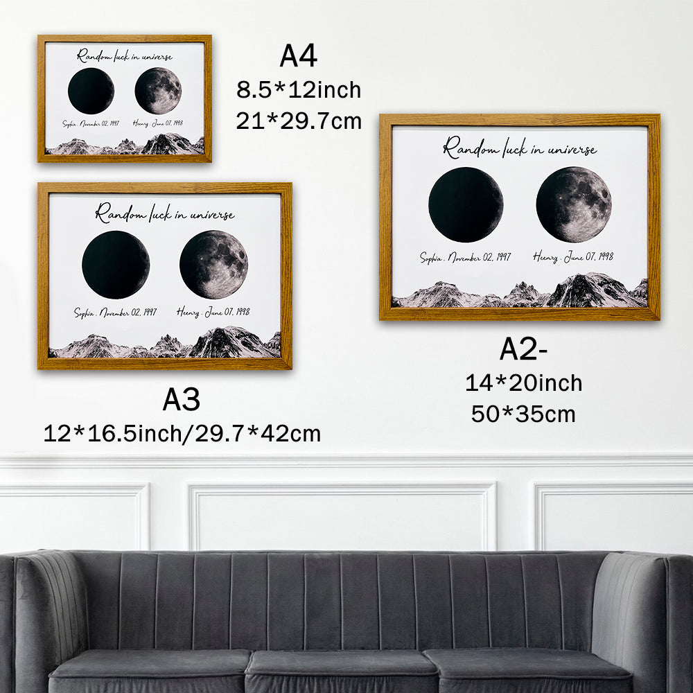 50%OFF🌔Custom Birth Moon Phases Print Frame