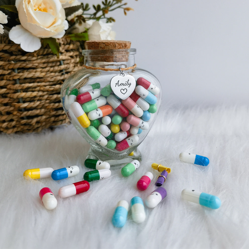Custom 100 Capsules Letters Message In A Bottle (Mixed Color 🎁)