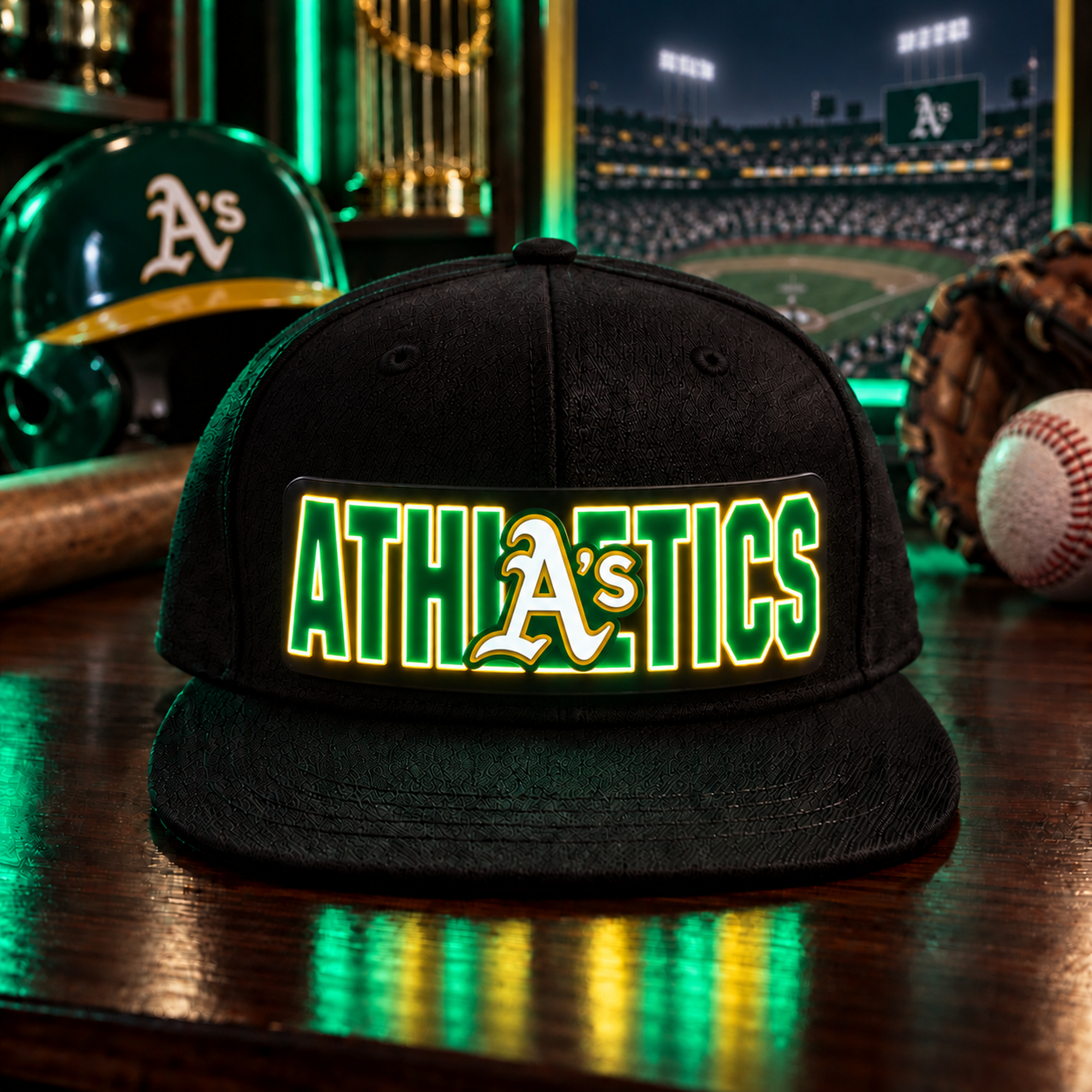Baseball Fan LED Light-Up Snapback Cap