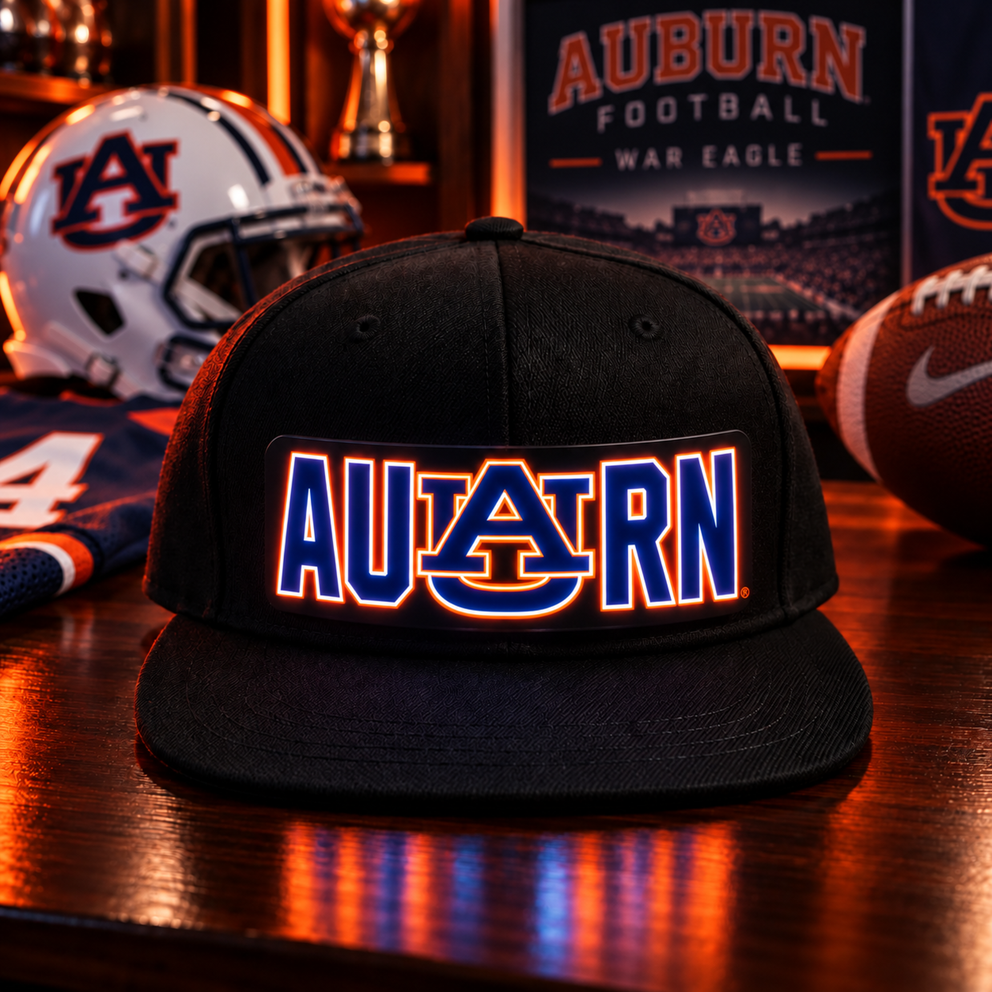 College Football LED Light-Up Snapback Cap
