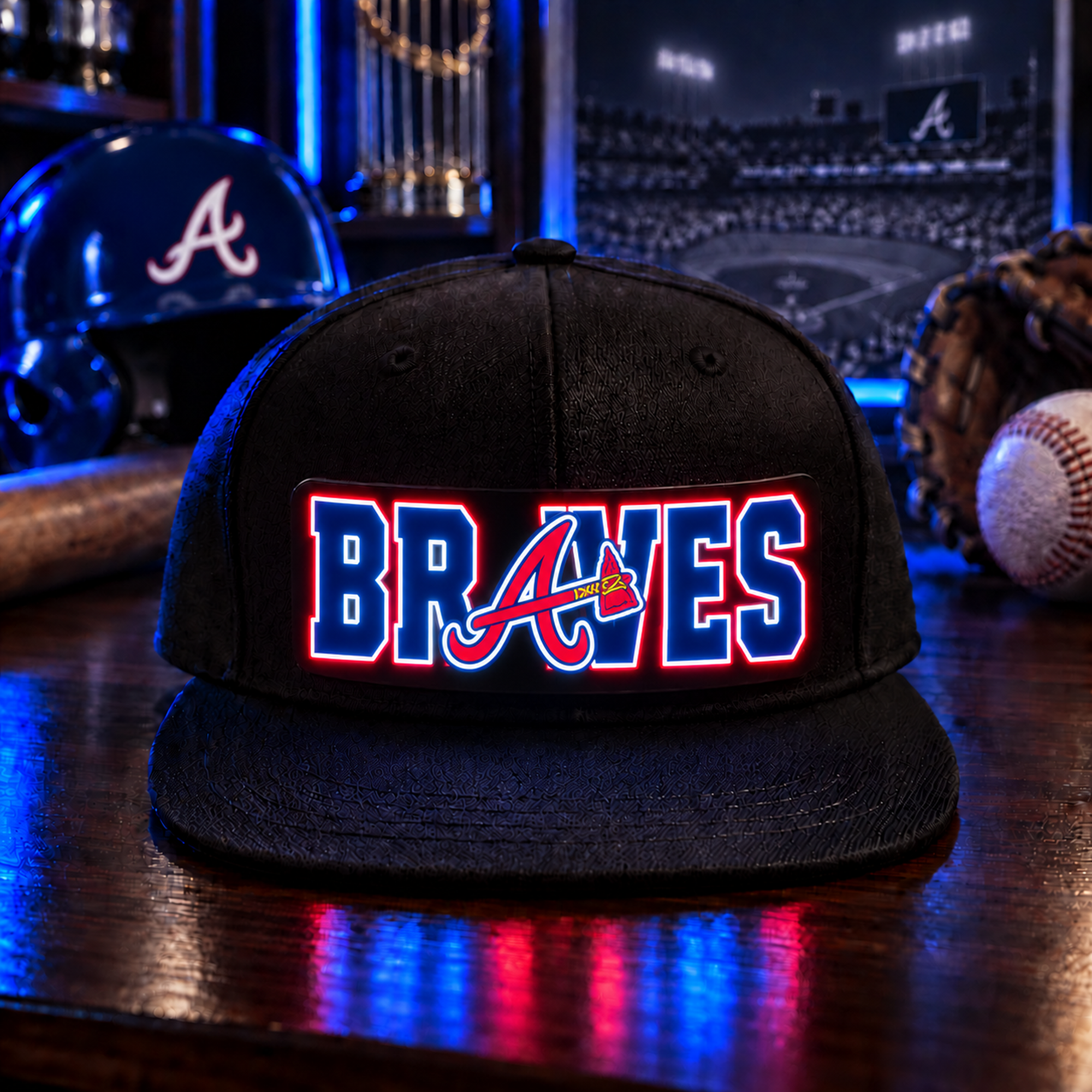 Baseball Fan LED Light-Up Snapback Cap