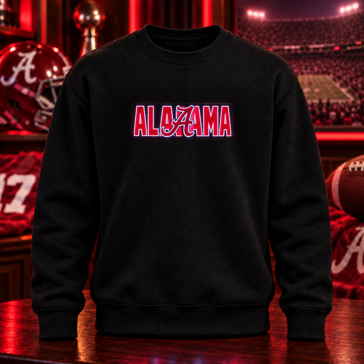 American Football Team LED Light-Up Sweatshirt & Hoodie