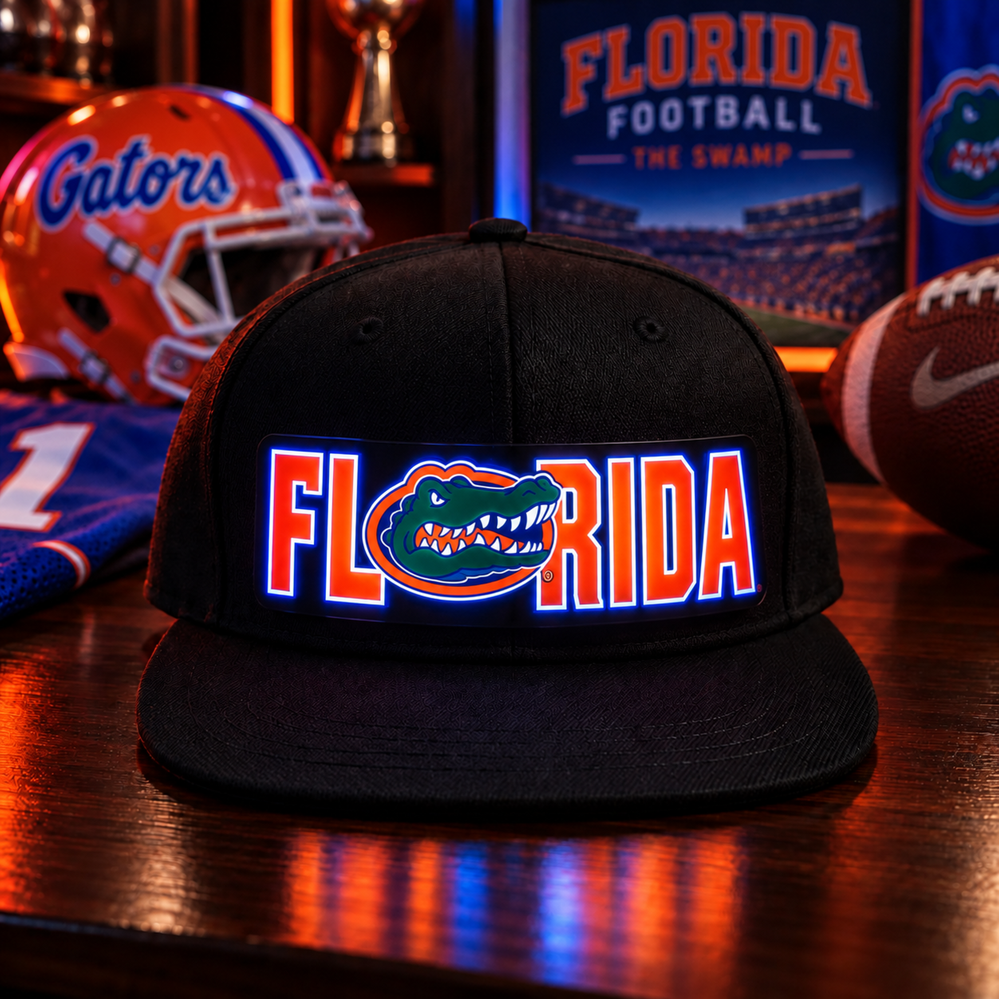 College Football LED Light-Up Snapback Cap