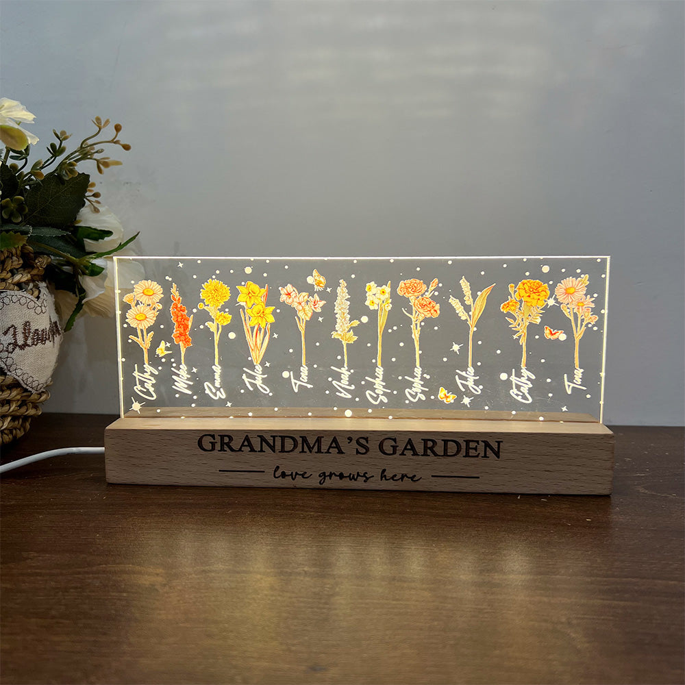 [Copy]50%OFF Birth Month Flower Personalized LED Night Light