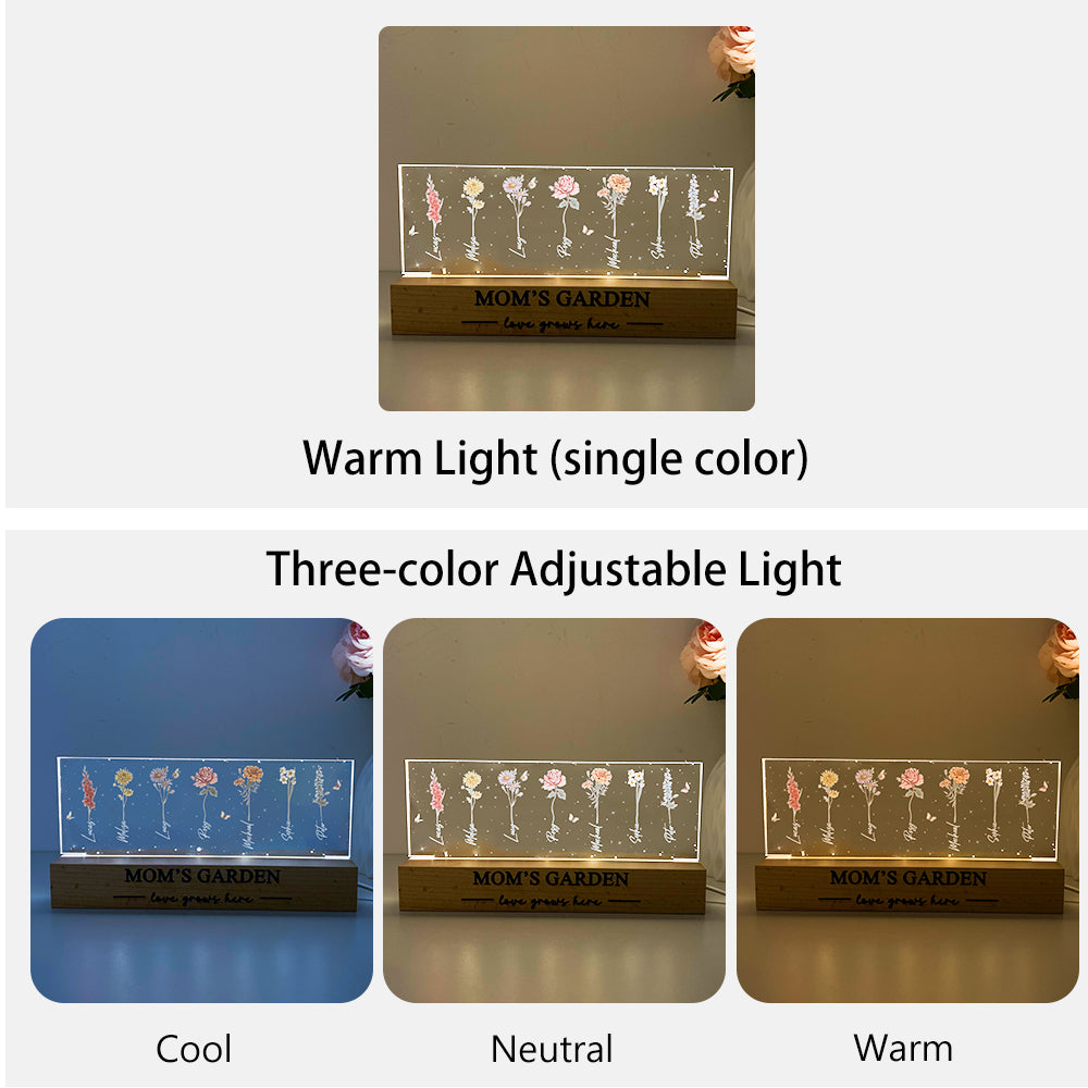 [Copy]50%OFF Birth Month Flower Personalized LED Night Light