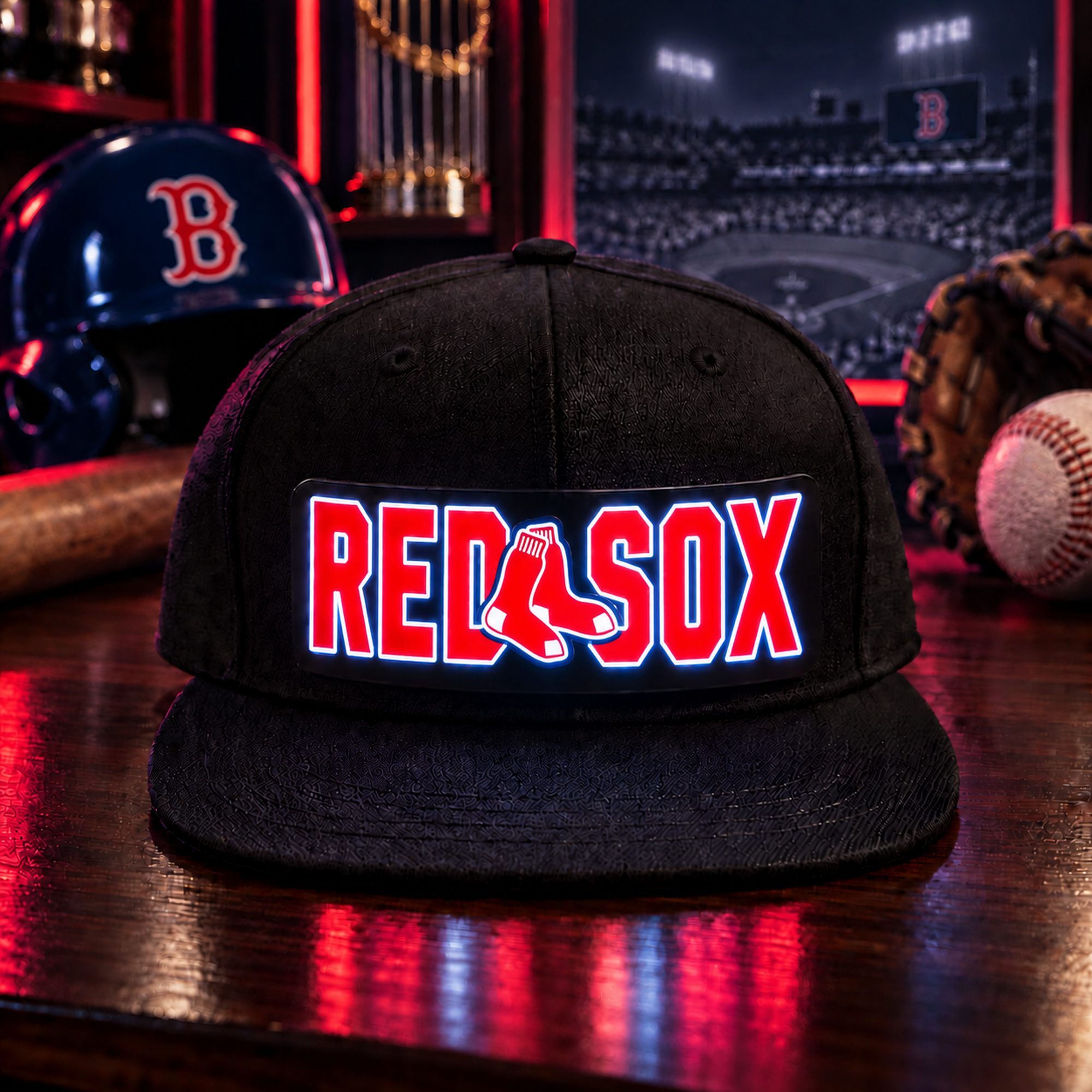 Baseball Fan LED Light-Up Snapback Cap