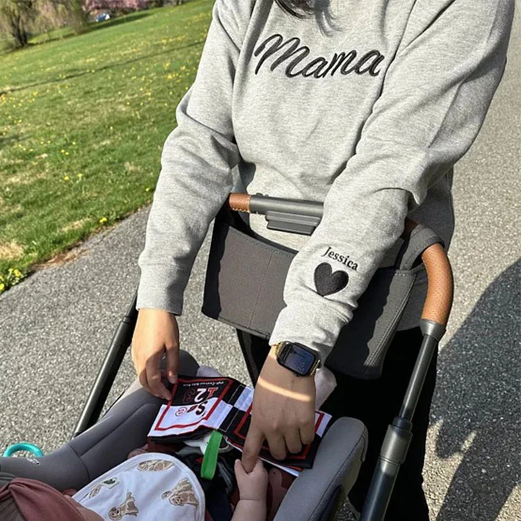 Custom Embroidered Mama Sweatshirt with Names