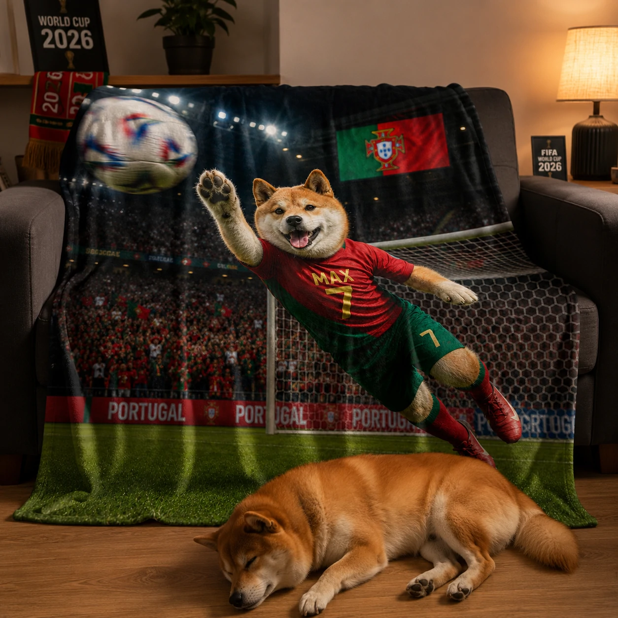 Custom Pet Football Soccer National Team Blanket 商品缩略图