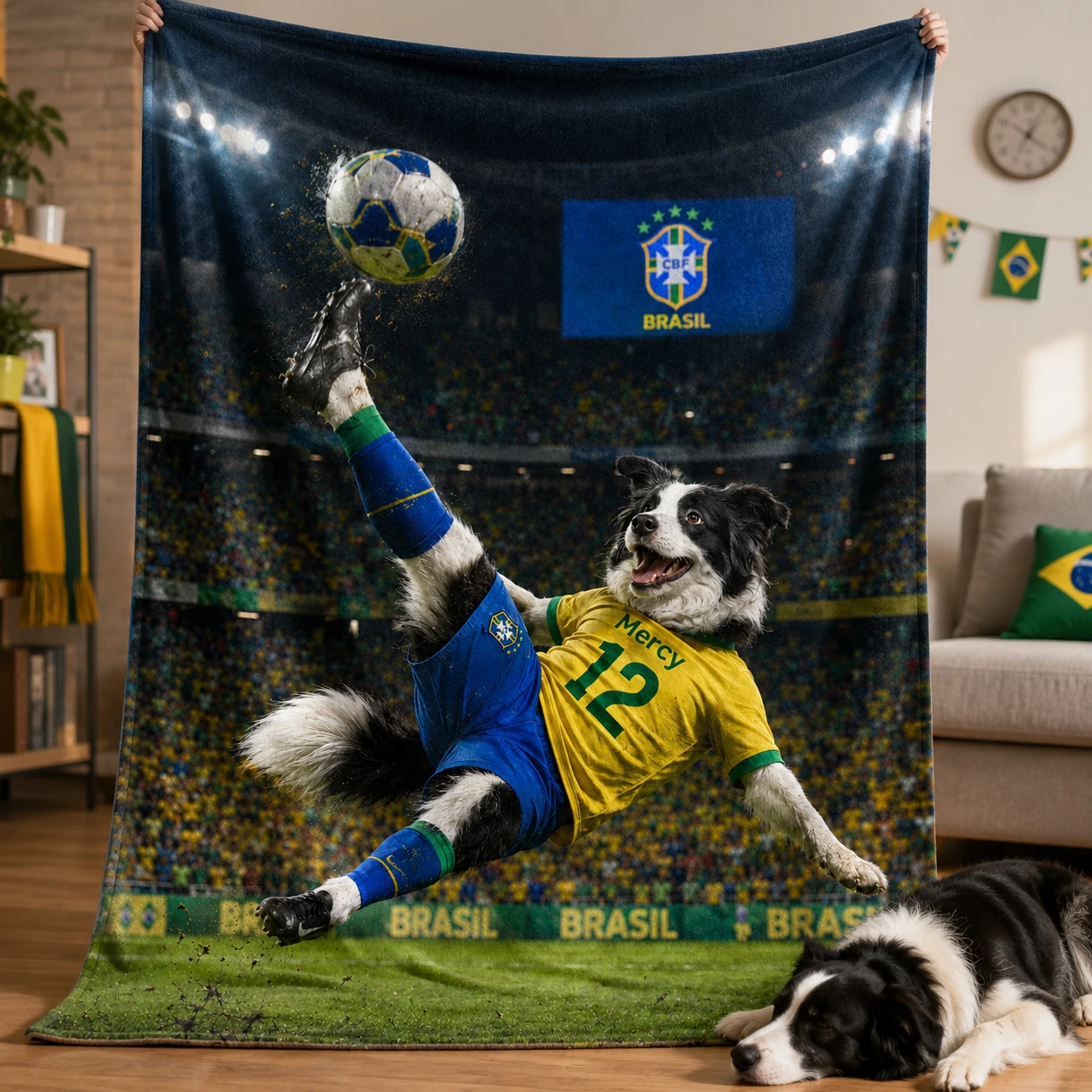 Custom Pet Football Soccer National Team Blanket