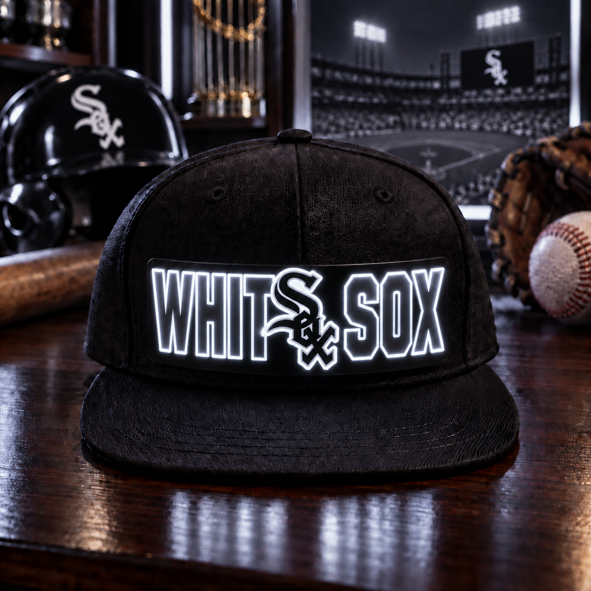 Baseball Fan LED Light-Up Snapback Cap