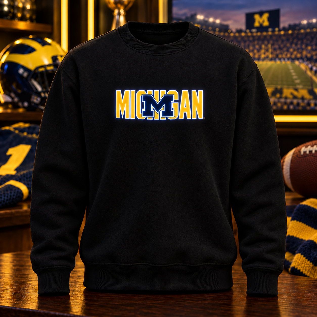 American Football Team LED Light-Up Sweatshirt & Hoodie